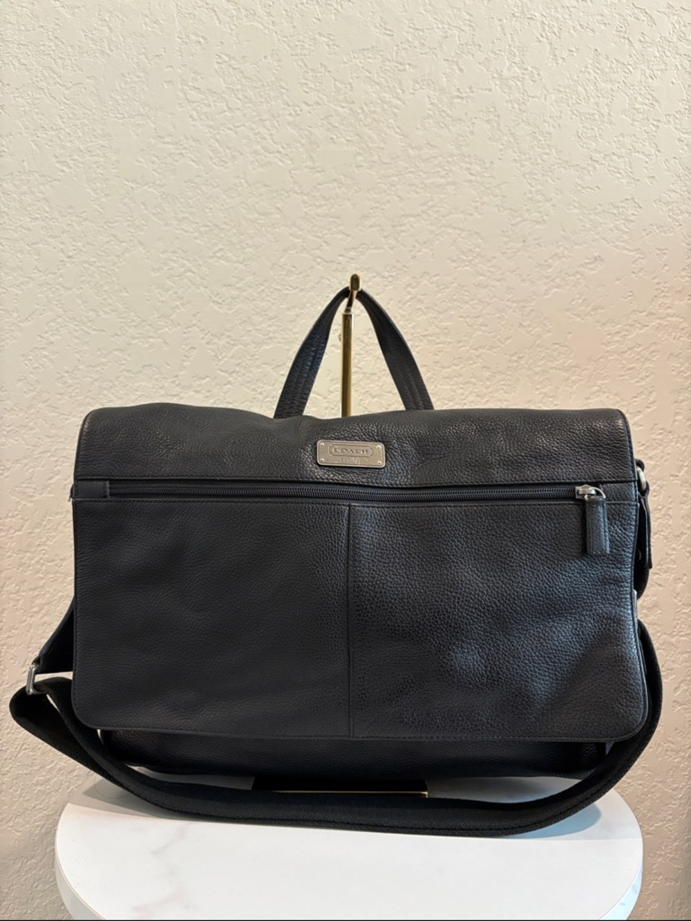 Coach Black Leather Laptop/ Messenger Bag